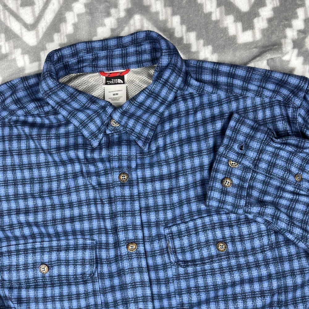 The North Face Shirt Men's M Fishing Shirt Vented Back Chamois Flannel Polyester